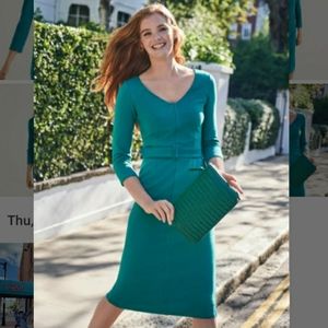 $130 Boden Margie Ottoman Dress - Vibrant Teal - 2